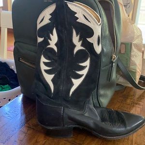 Leather boots size 7 , 14 inches from top